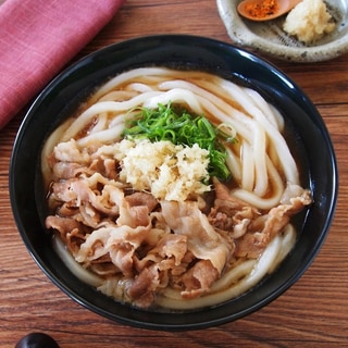 たっぷりしょうが肉うどん